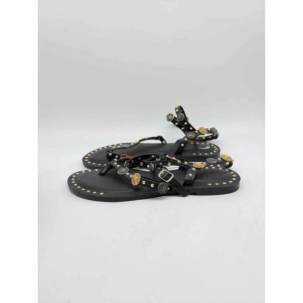 Steve Madden Black Strappy Gladiator Wrap Around Sandals Women's Size 9.5M - Picture 3 of 5